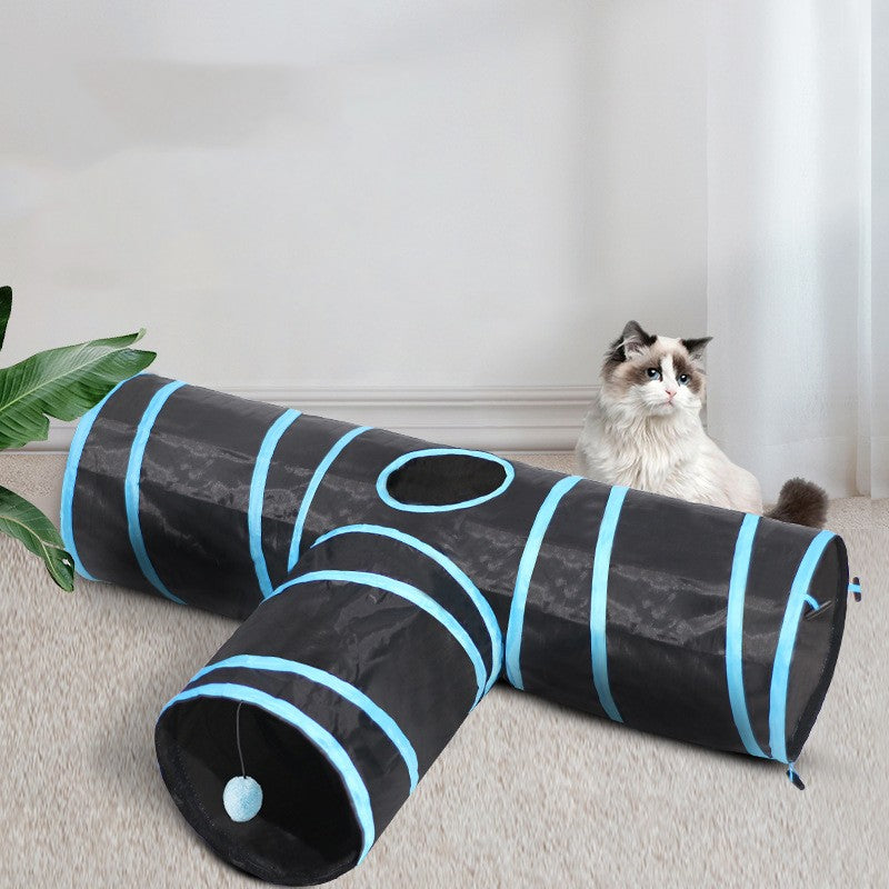 Unleash Your Cat's Inner Adventurer with Our Foldable Pet Tunnel!